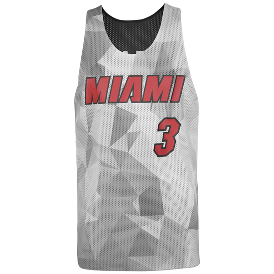 NBA Miami Heat Dwayne Wade Reversible Mesh Tanktop, schwarz / weiß, zoom bei OUTFITTER Online