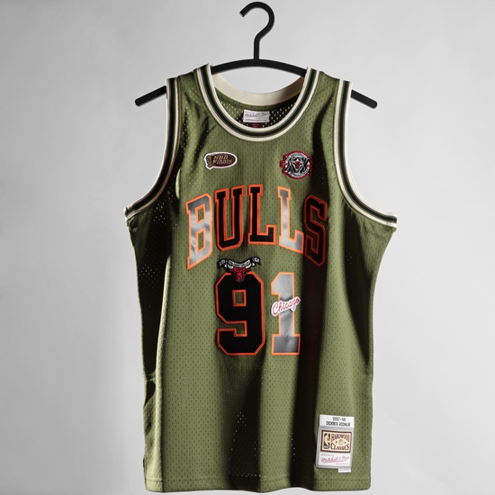 NBA Chicago Bulls Dennis Rodman Swingman Trikot Herren, grün, zoom bei OUTFITTER Online