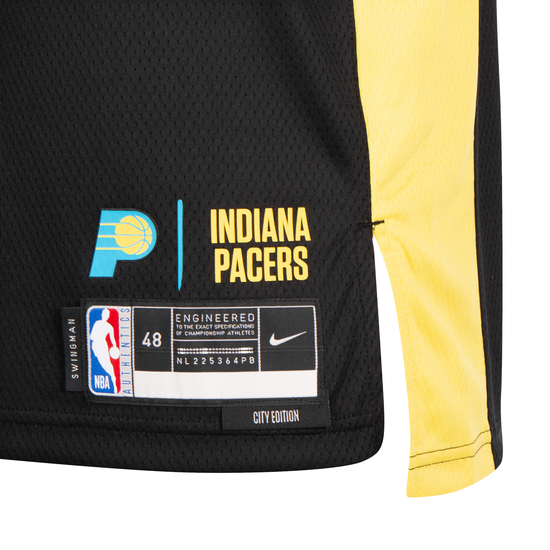 NBA Indiana Pacers Tyrese Haliburton City Edition Swingman Trikot Herren, schwarz, zoom bei OUTFITTER Online