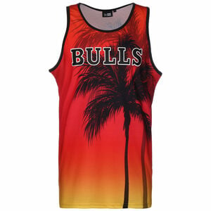NBA Chicago Bulls Summer City AOP Tank Herren, orange / schwarz, zoom bei OUTFITTER Online
