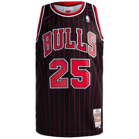 NBA Chicago Bulls 1995-96 Swingman Steve Kerr Trikot Herren, schwarz / rot, zoom bei OUTFITTER Online