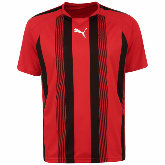 TeamLIGA Striped Fußballtrikot Herren, rot / schwarz, zoom bei OUTFITTER Online