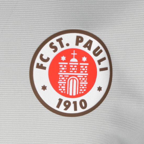 FC St. Pauli Team Trainingsshirt Herren, grau / rot, zoom bei OUTFITTER Online
