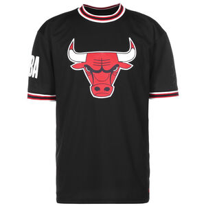 NBA Chicago Bulls Oversized Applique T-Shirt Herren, schwarz / rot, zoom bei OUTFITTER Online