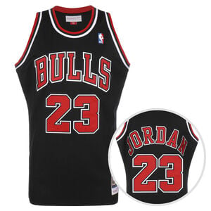 NBA Chicago Bulls Michael Jordan Authentic Jersey Trikot Herren, schwarz / rot, zoom bei OUTFITTER Online