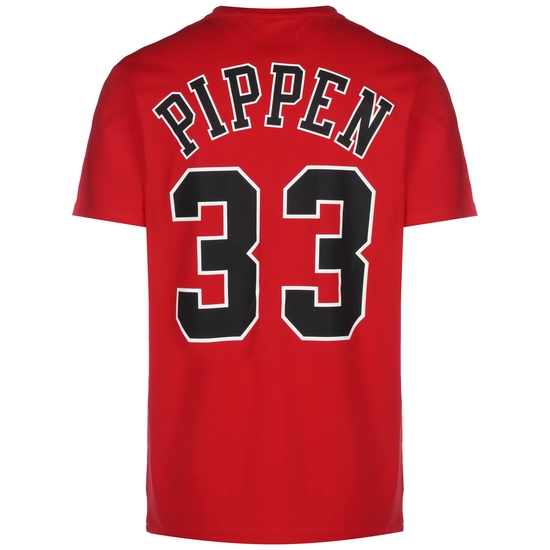 NBA Chicago Bulls Scottie Pippen Hardwood Classics T-Shirt Herren, rot / schwarz, zoom bei OUTFITTER Online
