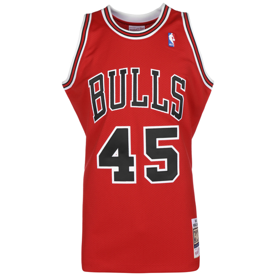 NBA Chicago Bulls Michael Jordan Authentic Jersey Trikot Herren, rot / schwarz, zoom bei OUTFITTER Online