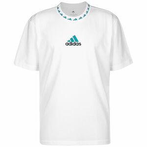 Real Madrid Icon T-Shirt Herren, weiß / petrol, zoom bei OUTFITTER Online