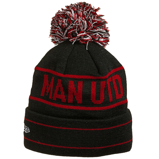 Manchester United Wordmark Cuff Knit Bobble Beanie, , zoom bei OUTFITTER Online