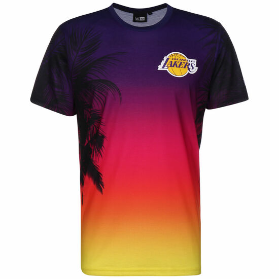 NBA Los Angeles Lakers Summer City AOP T-Shirt Herren, orange / schwarz, zoom bei OUTFITTER Online