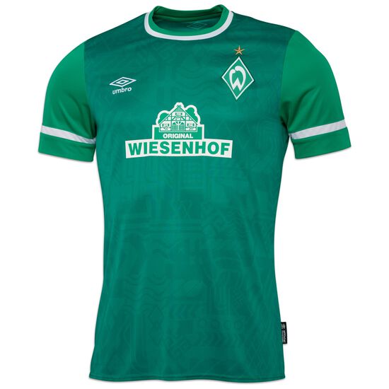 SV Werder Bremen Trikot Home 2021/2022 Herren, grün / weiß, zoom bei OUTFITTER Online