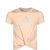 Primegreen Aeroready Dance Move Knotted Metallic Logo-Print T-Shirt Kinder, apricot, zoom bei OUTFITTER Online