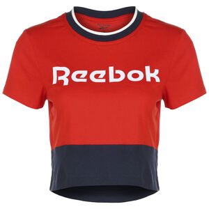 Essentials Linear Logo T-Shirt Damen, rot / dunkelblau, zoom bei OUTFITTER Online