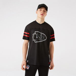 NFL Kansas City Chiefs Outline Logo Oversized T-Shirt Herren, schwarz / weiß, zoom bei OUTFITTER Online