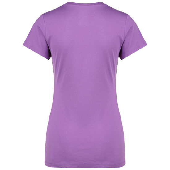 Essentials Stacked Logo T-Shirt Damen, lila / weiß, zoom bei OUTFITTER Online