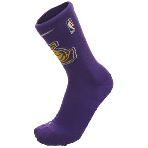 NBA Los Angeles Lakers Elite Crew Socken, lila / gelb, zoom bei OUTFITTER Online