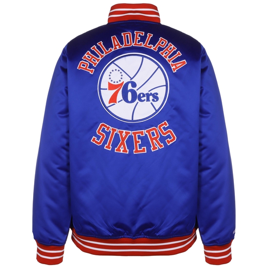 NBA Philadelphia 76ers Heavyweight Satin Jacke Herren, blau, zoom bei OUTFITTER Online