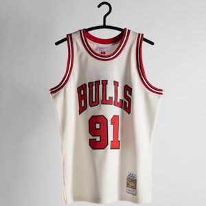 NBA Chicago Bulls Dennis Rodman Off White Team Color Swingman Trikot Herren, weiß / rot, zoom bei OUTFITTER Online