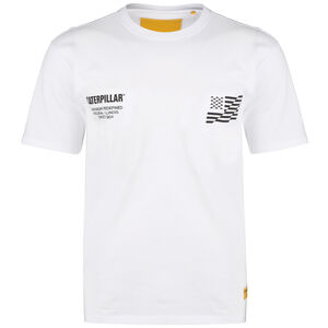 Caterpillar B-W Flag T-Shirt Herren, weiß / schwarz, zoom bei OUTFITTER Online