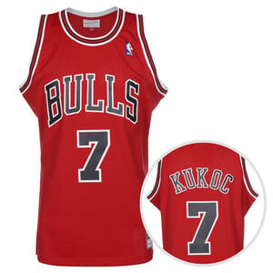 NBA Chicago Bulls Toni Kukoc Swingman Trikot Herren, rot / schwarz, zoom bei OUTFITTER Online