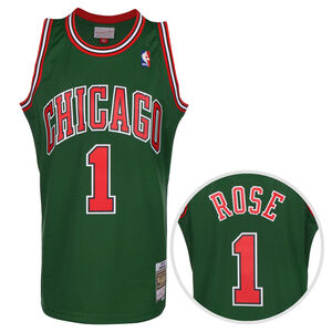 NBA Chicago Bulls Swingman 2.0 Derrick Rose Trikot Herren, grün / rot, zoom bei OUTFITTER Online