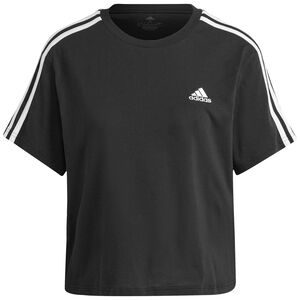 3 Stripes Crop T-Shirt Damen, schwarz / weiß, zoom bei OUTFITTER Online