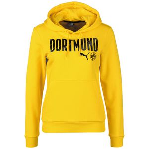 Borussia Dortmund BVB ftblCore Wording Kapuzenpullover Damen, gelb / schwarz, zoom bei OUTFITTER Online