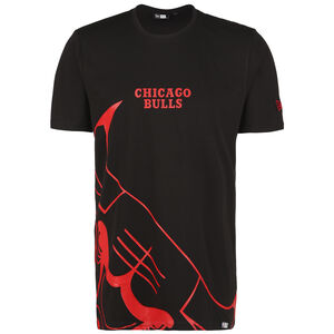 NBA Chicago Bulls Enlarged Logo T-Shirt Herren, schwarz / rot, zoom bei OUTFITTER Online