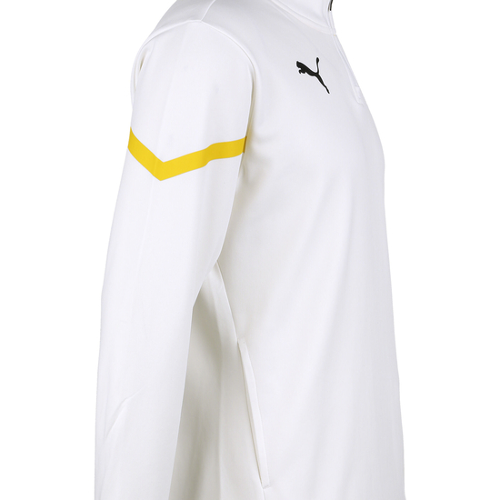 Borussia Dortmund Prematch 1/4 Zip Sweatshirt Herren, weiß / gelb, zoom bei OUTFITTER Online