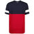 Jadon Blocked Tape T-Shirt Herren, rot / dunkelblau, zoom bei OUTFITTER Online