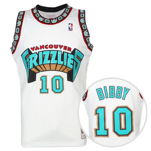 NBA Vancouver Grizzlies Mike Bibby Trikot Herren, weiß / türkis, zoom bei OUTFITTER Online