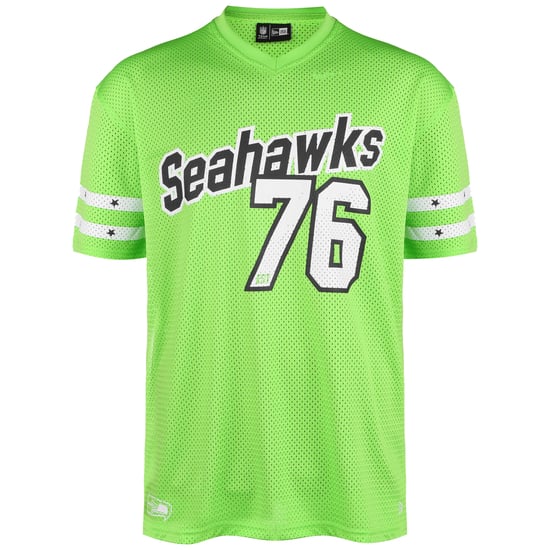 NFL Seattle Seahawks Stripe Sleeve Oversized T-Shirt Herren, grün / weiß, zoom bei OUTFITTER Online