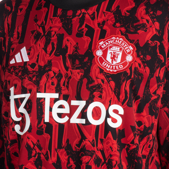 Manchester United Pre-Match Warm Sweatshirt Herren, rot / schwarz, zoom bei OUTFITTER Online