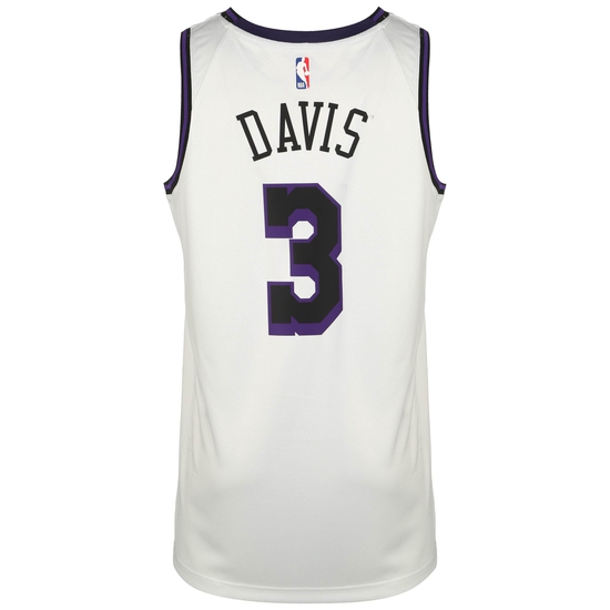 NBA Los Angeles Lakers Anthony Davis City Edition Swingman Trikot Herren, weiß / schwarz, zoom bei OUTFITTER Online
