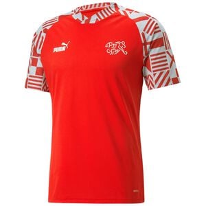 SFV Schweiz Pre-Match Trainingsshirt Home WM 2022 Herren, rot / weiß, zoom bei OUTFITTER Online