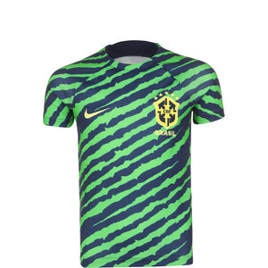 Brasilien Pre-Match Trainingsshirt Kinder, hellblau / gelb, zoom bei OUTFITTER Online