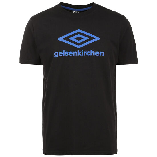 FC Schalke 04 Icon II Logo T-Shirt Herren, schwarz / blau, zoom bei OUTFITTER Online