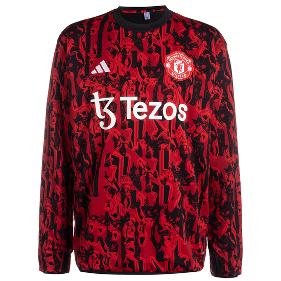 Manchester United Pre-Match Warm Sweatshirt Herren, rot / schwarz, zoom bei OUTFITTER Online