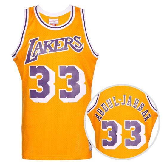 NBA Los Angeles Lakers Swingman 2.0 Kareem Abdul-Jabbar Trikot Herren, gelb / lila, zoom bei OUTFITTER Online