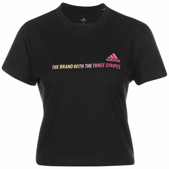 Essentials Gradient Cropped T-Shirt Damen, schwarz, zoom bei OUTFITTER Online