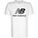 Essentials Stacked Logo T-Shirt Herren, weiß / schwarz, zoom bei OUTFITTER Online