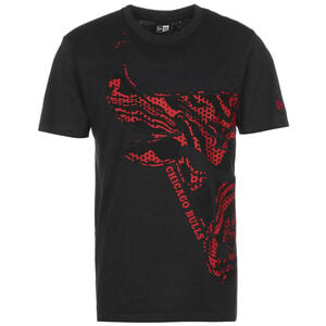 NBA Chicago Bulls Oil Slick Infill Logo T-Shirt Herren, schwarz / rot, zoom bei OUTFITTER Online
