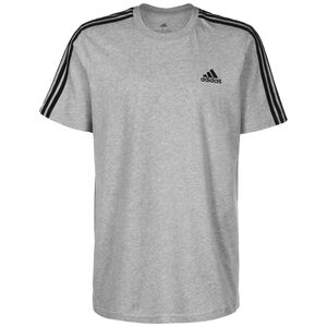 Essential 3-Stripes T-Shirt Herren, grau / schwarz, zoom bei OUTFITTER Online