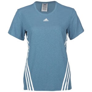 Trainicons 3-Streifen Trainingsshirt Damen, blau, zoom bei OUTFITTER Online