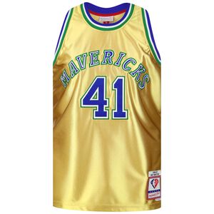 NBA Dallas Mavericks 1998-99 Dirk Nowitzki Classic Swingman Trikot Herren, gold / weiß, zoom bei OUTFITTER Online