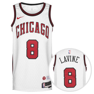 NBA Chicago Bulls Zach Lavine City Edition Swingman Trikot Herren, weiß / rot, zoom bei OUTFITTER Online