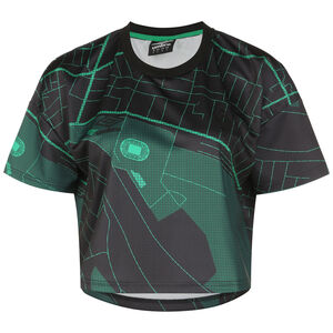 SV Werder Bremen Navigation Crop T-Shirt Damen, schwarz / grün, zoom bei OUTFITTER Online