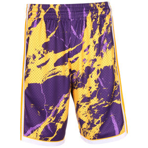 Los Angeles Lakers Team Marble Swingman Shorts Herren, gelb / lila, zoom bei OUTFITTER Online