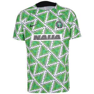 Nigeria Pre-Match Trainingsshirt Herren, grün / schwarz, zoom bei OUTFITTER Online