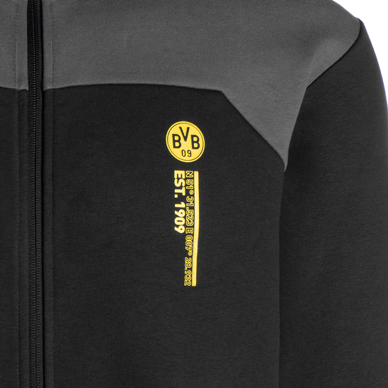 Borussia Dortmund FtblCulture Track Trainingsjacke Herren, schwarz / grau, zoom bei OUTFITTER Online